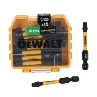 DEWALT Power Tools DT70916T FlexTORQ Bits T25 x 57mm (Tic Tac of 15) &pound;12.95
